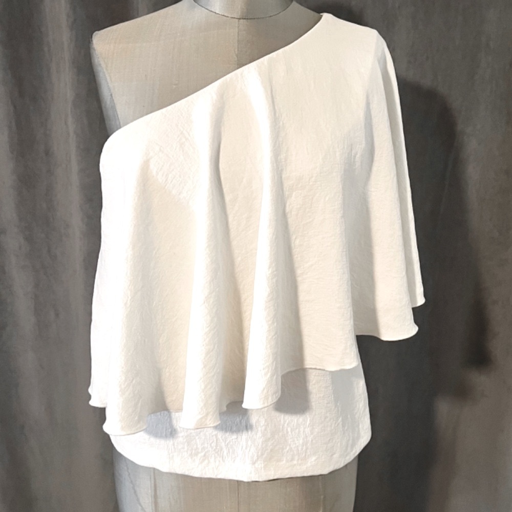 ba&sh Top One Shoulder Silouette Asymmetric Neckline Sz 0
